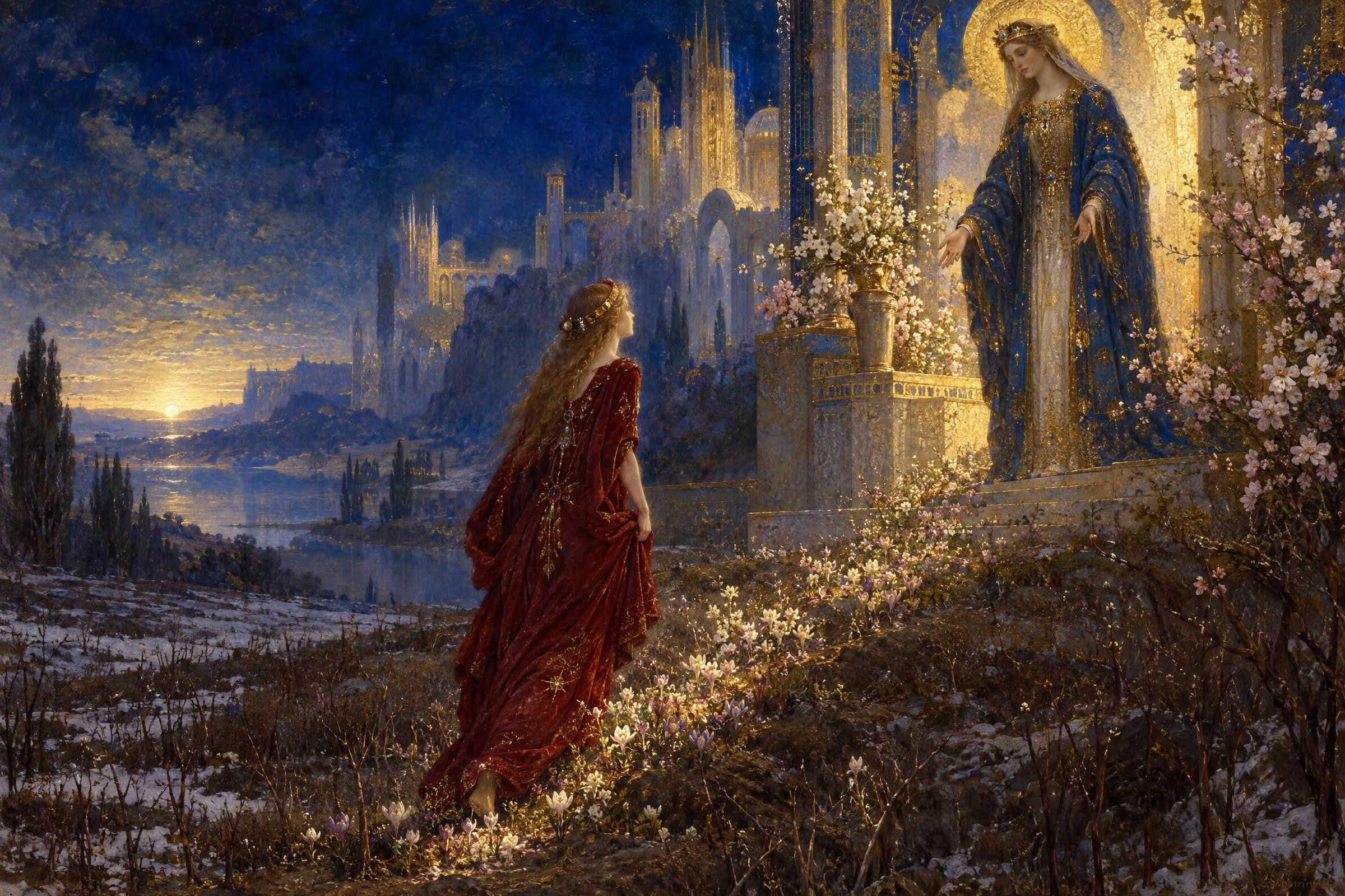 Persephone returns, and the fields bloom again
