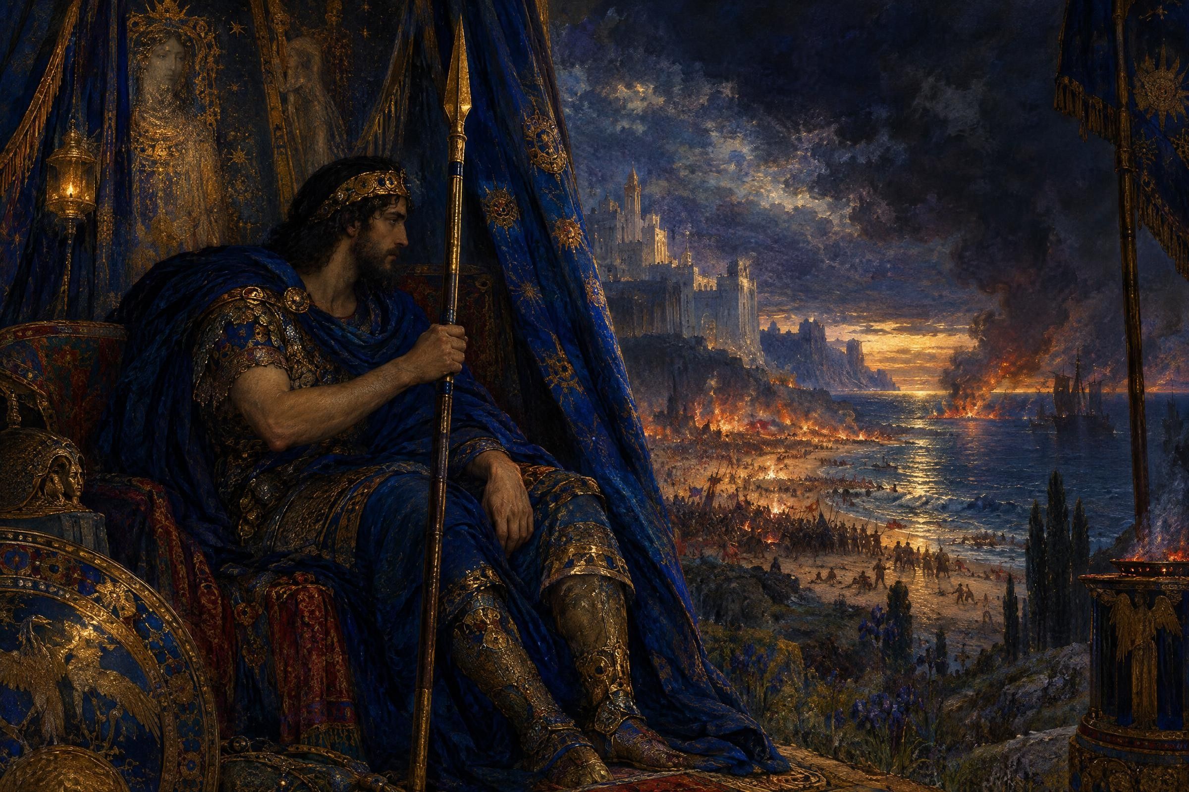 Achilles withdrawn in his wrath